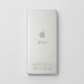 Coque arrière iPod nano 1G fond gris éclairci