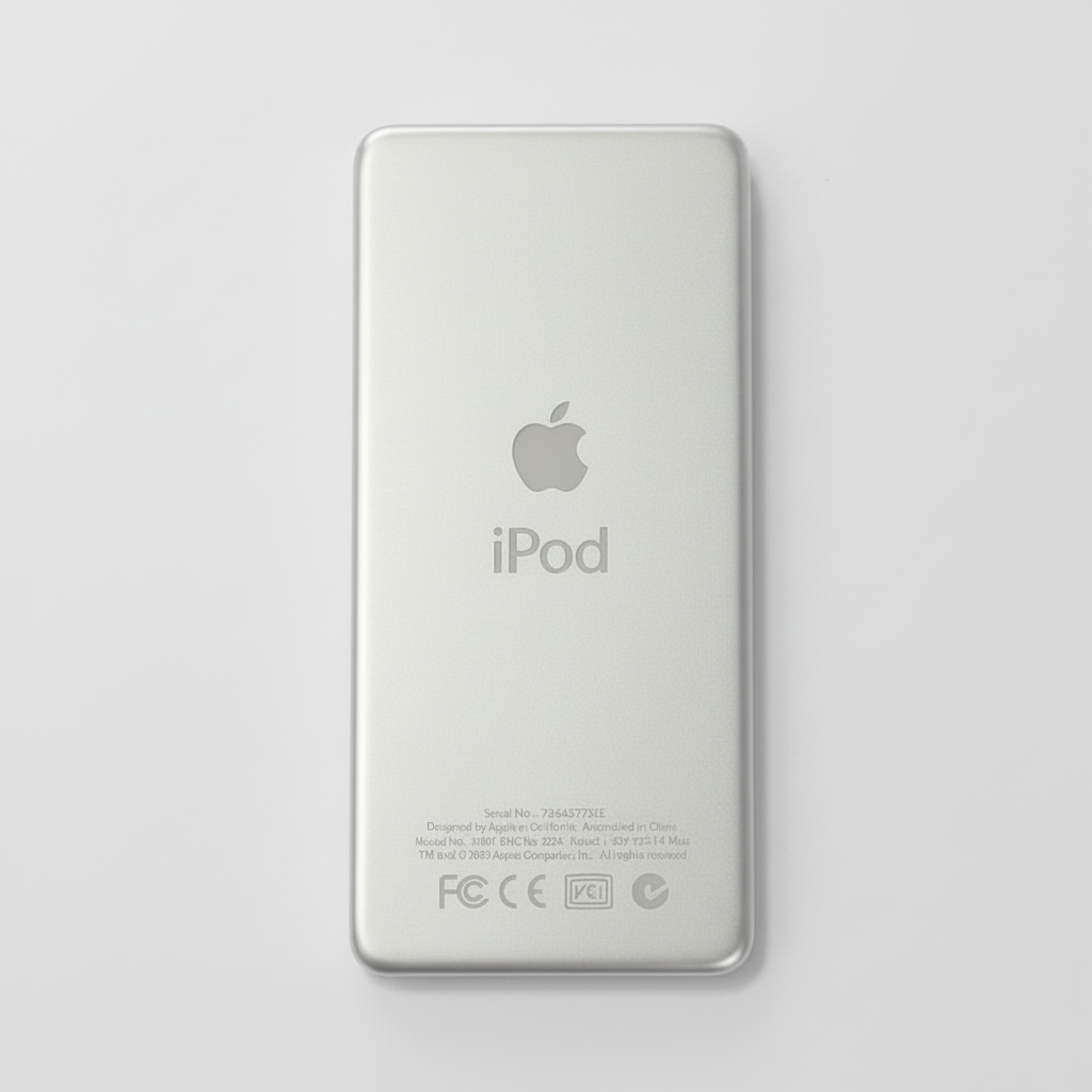 Coque arrière iPod nano 1G fond gris éclairci